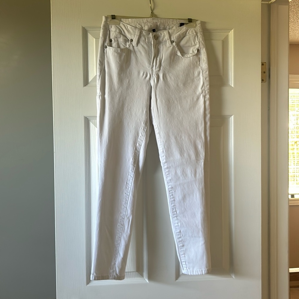 Jag white slim ankle pant